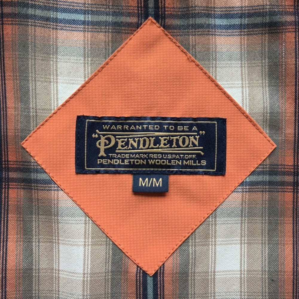 Pendleton Paradise Mini Ripstop Orange Anorak Jacket Packable Hood Womens Med. - Picture 8 of 14